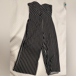 Black stripped women jumpsuit size large
